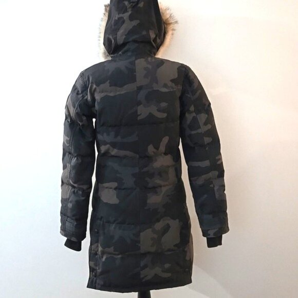 CANADA GOOSE BLACK LABEL SHELBOURNE PARKA COAT CAMO CAMOUFLAGE WOMEN'S SMALL - Picture 13 of 16